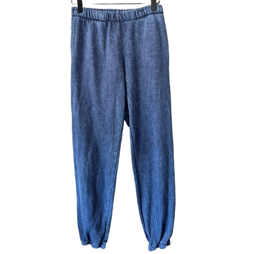 Treasure & Bond Blue Vintage Wash Elastic Hem Pull-On Waistband Sweatpants XS